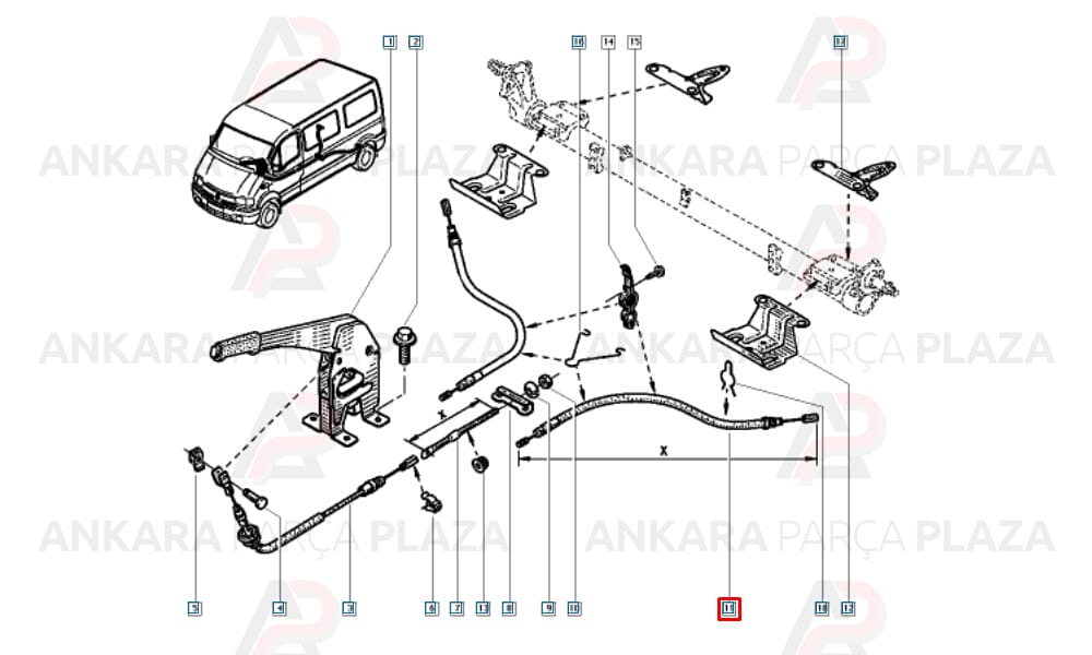 Renault Master El Fren Teli Cavo