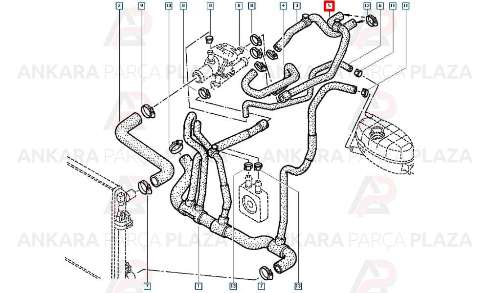 Kalorifer Hortumu Renault : Trafic 1.9D