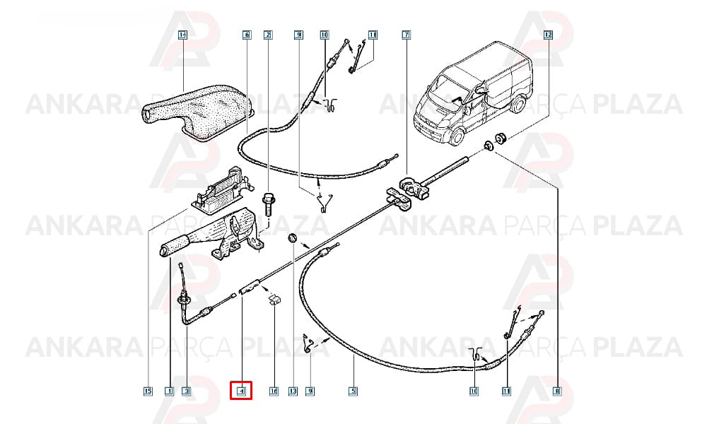 Renault Trafic El Fren Teli Orta Cavo