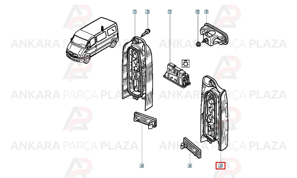 Master Stop Lambası Sol 1998 2003 Orijinal 7700352700