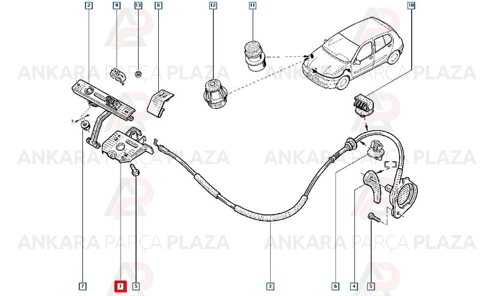 Motor Kaput Kilidi Clio 2 Master 2