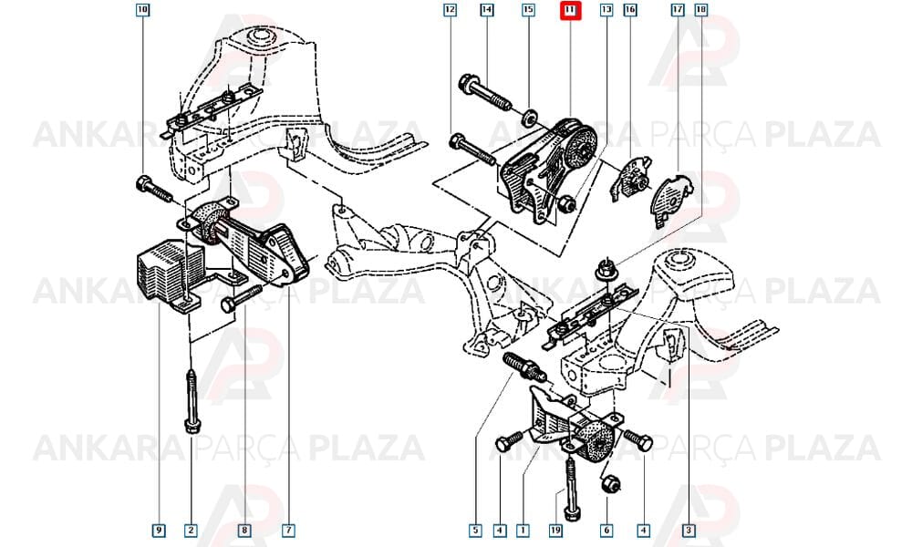Motor Takozu Twingo Arka 7700411949