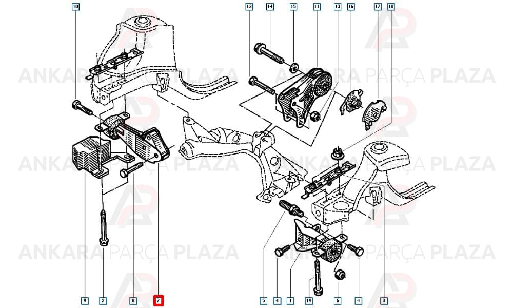 Motor Takozu Sağ Twingo