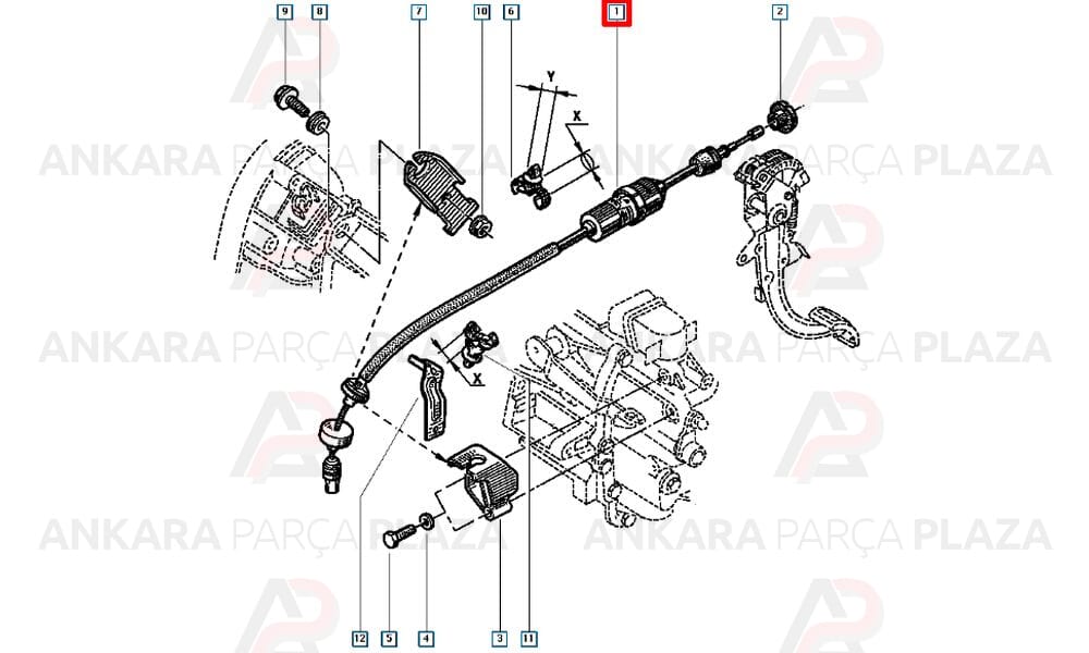 Debriyaj Teli Renault Laguna 2.0 2.2 16V 1190/825 94-01