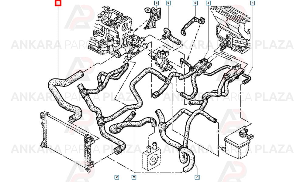 Radyatör Üst Hortumu Renault : Laguna 1.6 16V