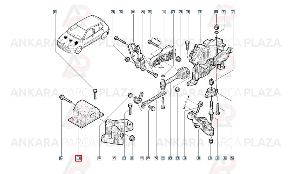 Motor Takozu Clio 1.2 16V D4F