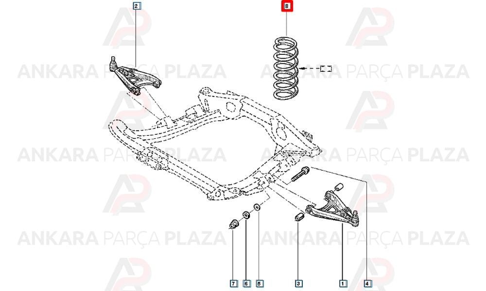 Clio 02 - 08 Ön Helezon Yayı Sağ - Sol 2Li Set