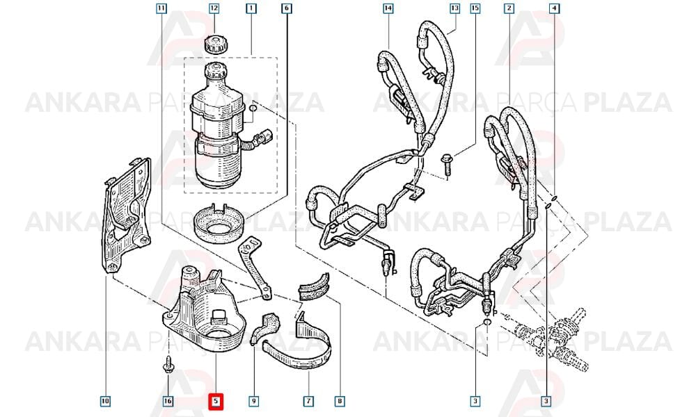 Hidrolik Direksiyon Pompa Ayağı Clio 2 Elektrikli Tip 7700421259