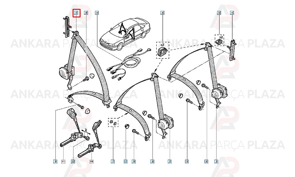 Renault Clio 1998 - 2001 1.4 / 1.6 Gaz Teli Cavo