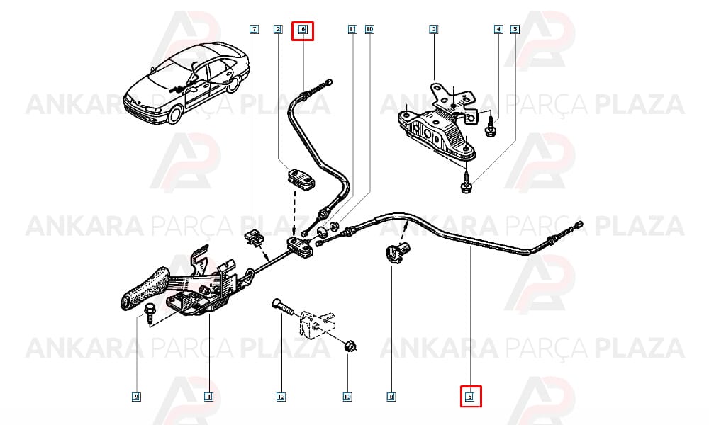 Renault Laguna El Fren Teli Disk Cavo