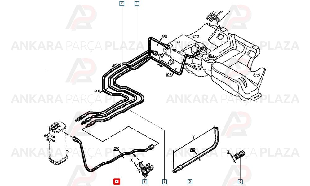 Kanister Hortumu Megane 1.6 8V K7M 7700424361