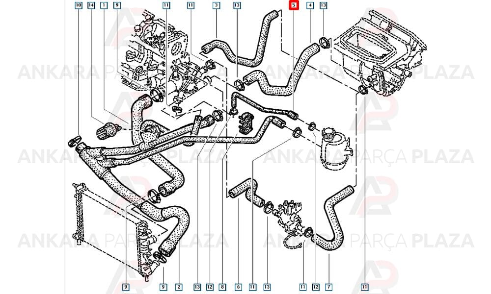 Genleşme Şişe Hortum Megane 1 Scenic 1 2.0 8V