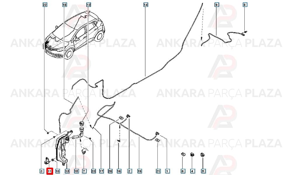 Clio 3 Logan Laguna Megane 2 Trafic 2 Su Fiskiye Motoru Çift Çıkış Hellux