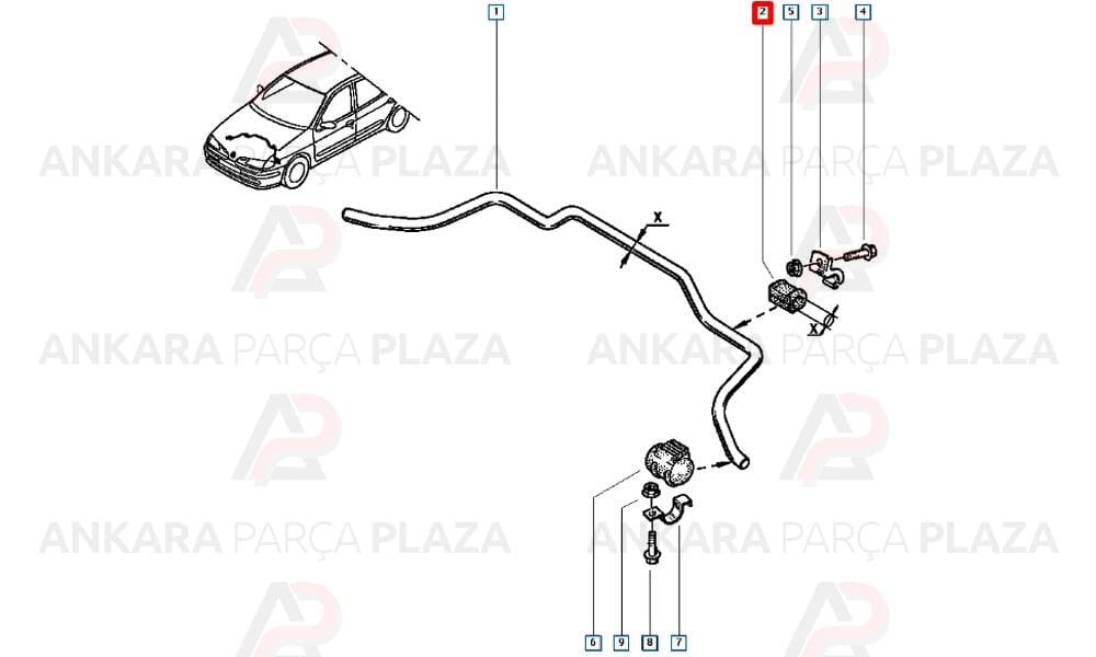 Renault 19, Clio, Megane, Scenic, Express, Kangoo Viraj Demiri Lastiği Üçel