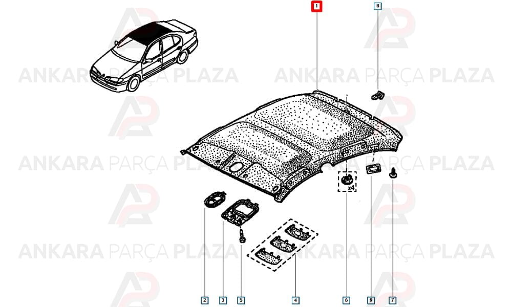 Megane Tavan Döşemesi 1999 - 2002 Meydan