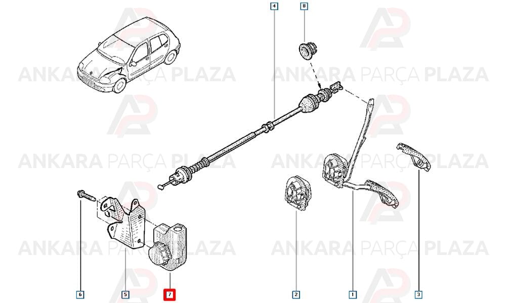 Laguna 1.9 Dci Gaz Pedal Potansiyometre Kaptörü 7700431917