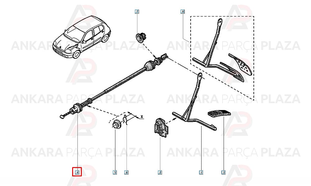 Renault Clio Hb 1.4-1.6 16V 98-> Gaz Teli Cavo