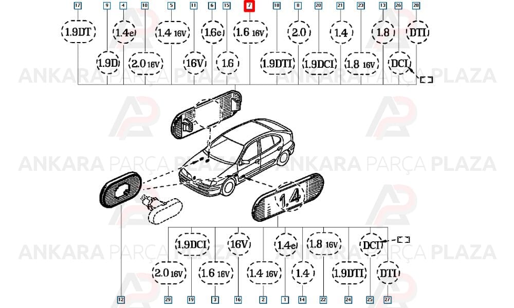 Monogram | 1.6 16V Megane 1 7700432873