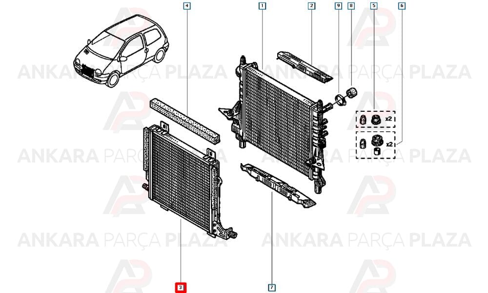 Klima Radyatörü Twingo 7700433077