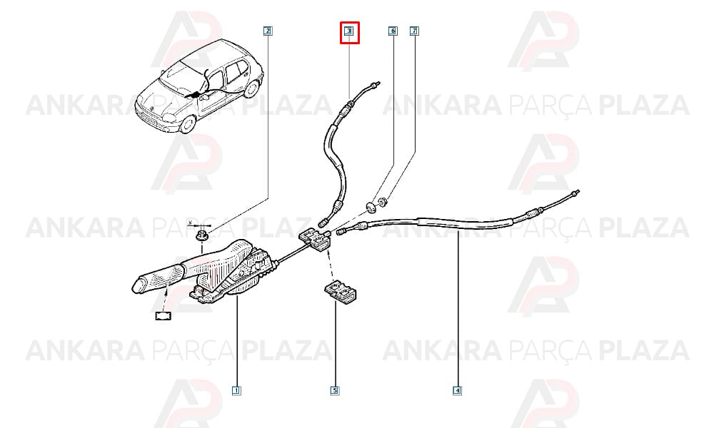 Renault Clio Symbol El Fren Teli Sağ Abs Li Cavo