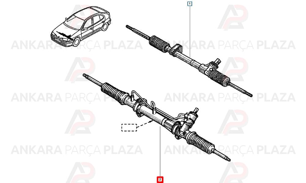 Direksiyon Kutusu Hidrolik Renault 19 Megane 1