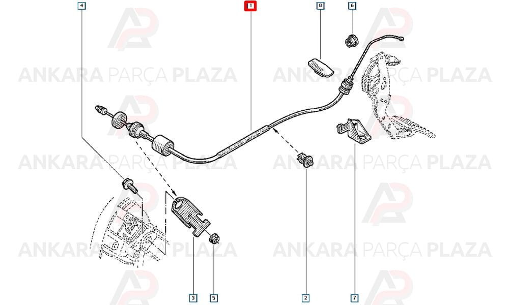 Debriyaj Teli Clio 2 1.5 Dcı 963/650Mm 2001 - 2004