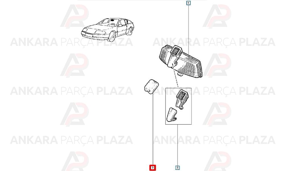 İç Dikiz Ayna Takozu Renault 9 11 7700655281