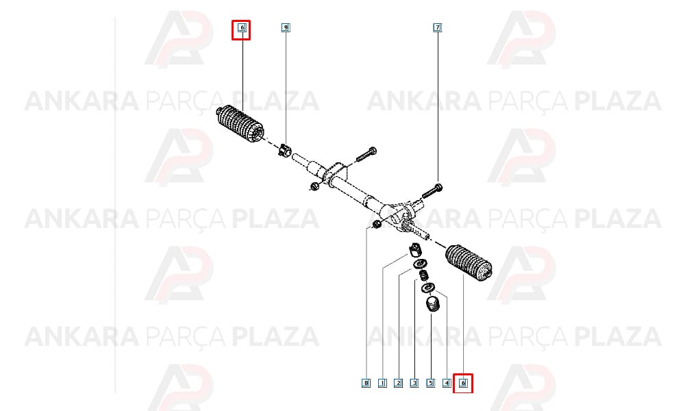 Direksiyon Körüğü Renault R9 R11 R19 R21 Clio 1 Megane 1 Twingo