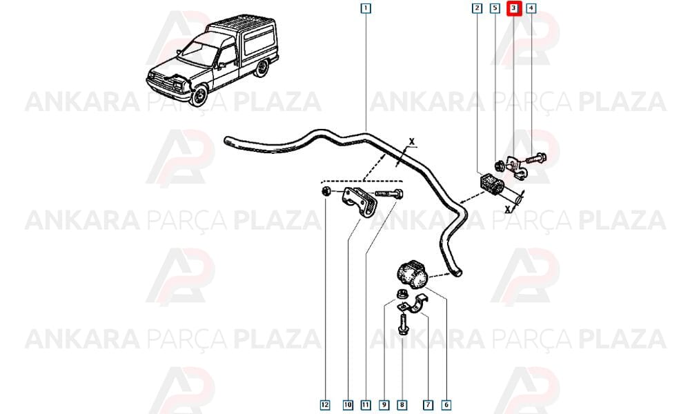Renault 9 - 11 Viraj Demiri Kelepçesi Mtj