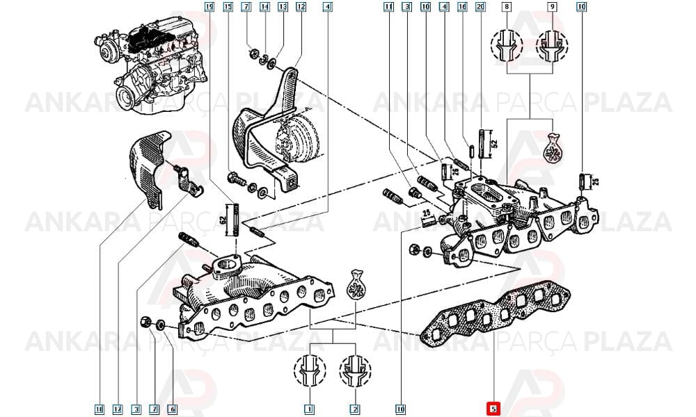 Renault 9 Renault 11 Egzoz Manifold Contası Saclı Mtj