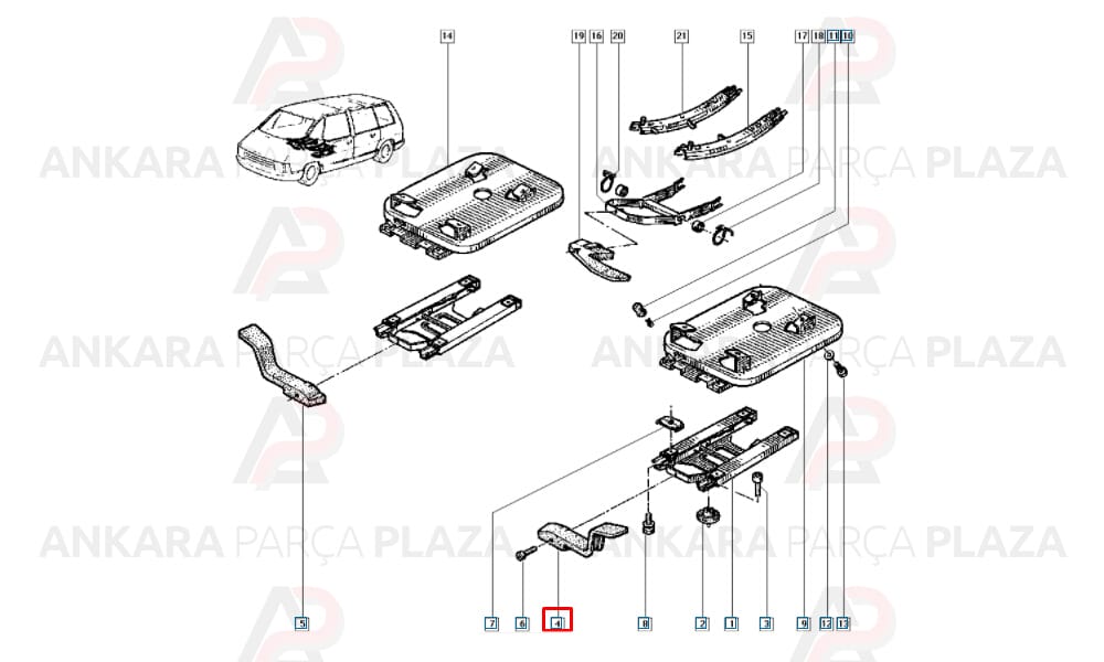 Koltuk Haraket Kolu Sağ Renault 9 Renault 11