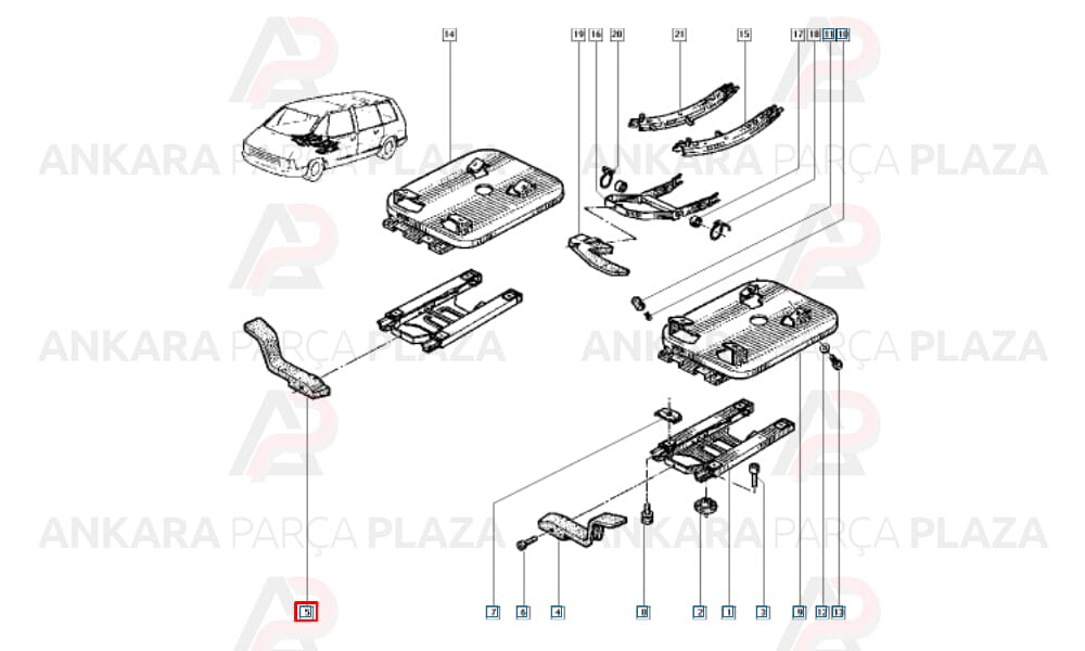 Koltuk Haraket Kolu Sol Renault 9 Renault 11