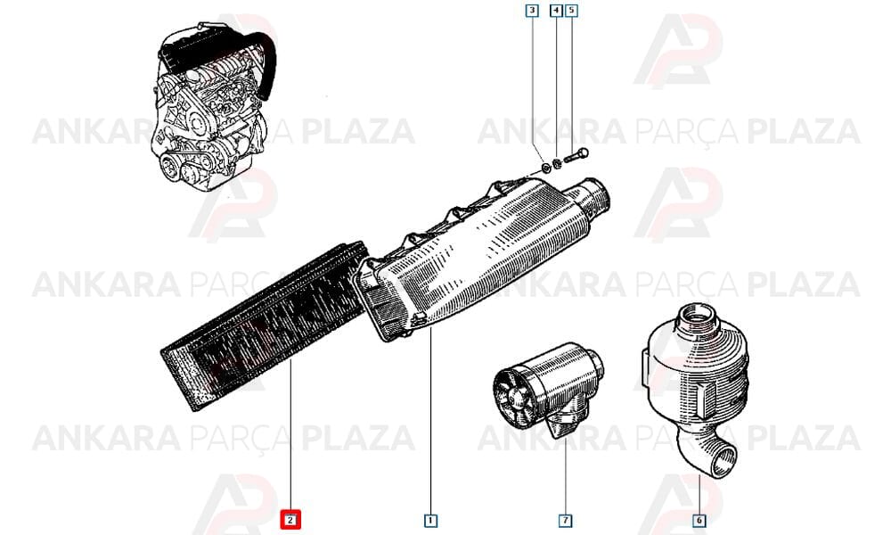 Hava Filtresi Renault 9 Dizel Safrane 1992 >
