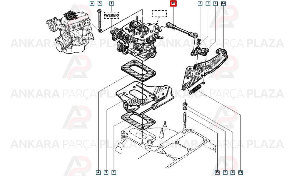 Renault 9 Renault 11 Karbüratör Muylusu Mtj