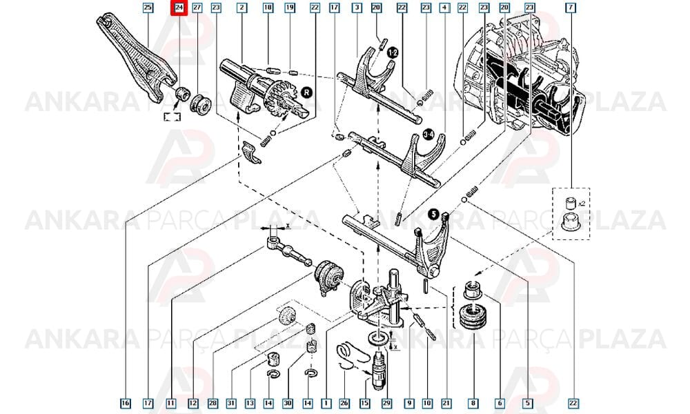 Renault 9 Debriyaj Çatal Takozu 7700715851