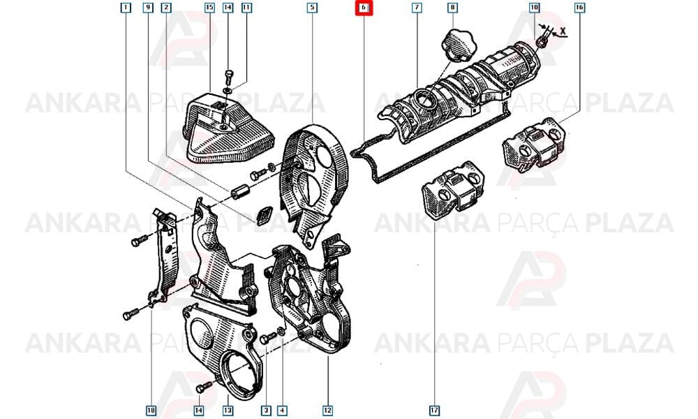 Üst Kapak Contası Kangoo, Express 1.9 Dizel F8Q / Laguna, Megane 2.0 8V F3R