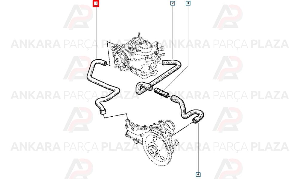 Renault 9 11 12 19 Toros Spring Clio 1 Express 1.4 Su Pompa Hortumu İbraş
