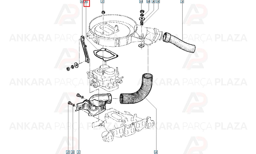 Hava Filtre Contası Renault 9 Renault 11 Renault 19