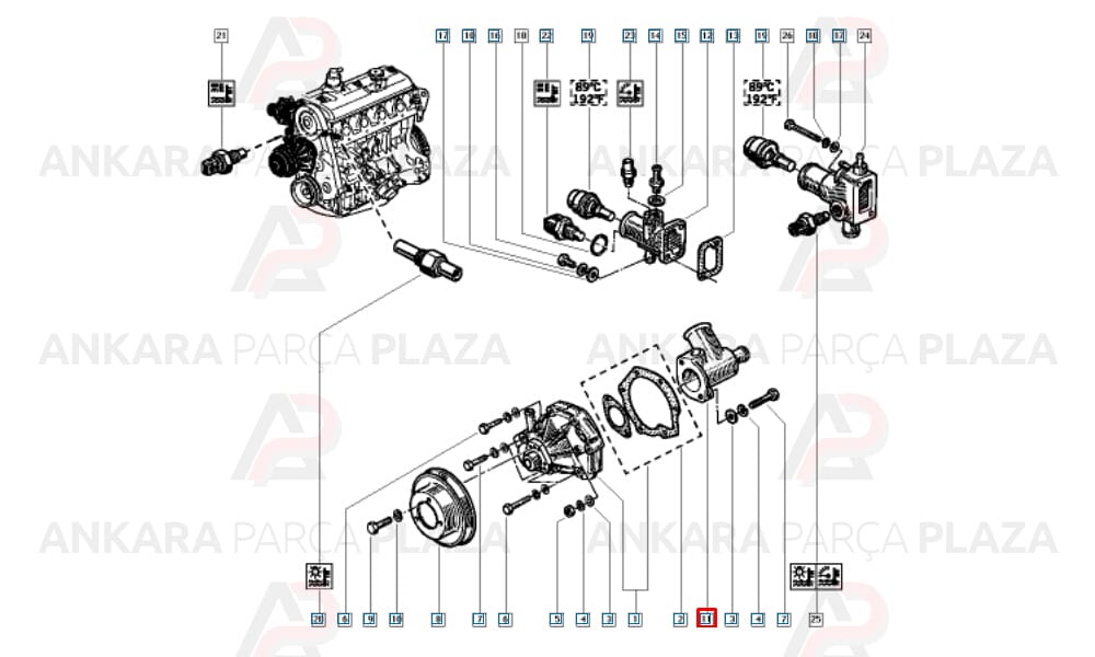 Devirdaim Borusu Renault R21 7700730064
