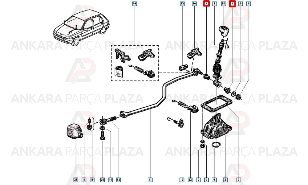 Clio, Kangoo, Megane, Master Vites Kol Burcu Orijinal 7700732903