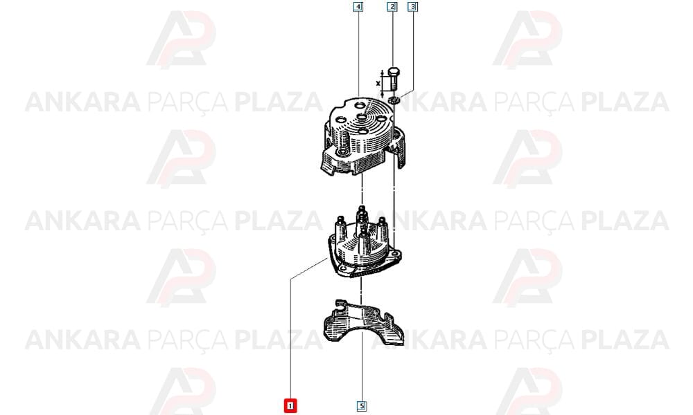 Distribütör Kapağı + Tevzi Makarası Renault 11 Flash