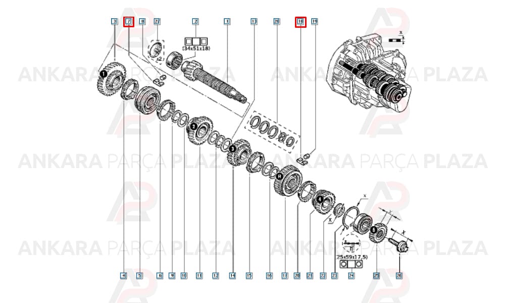 Senkromenç Tırnagı Renault R9 R11 R21 7700737092