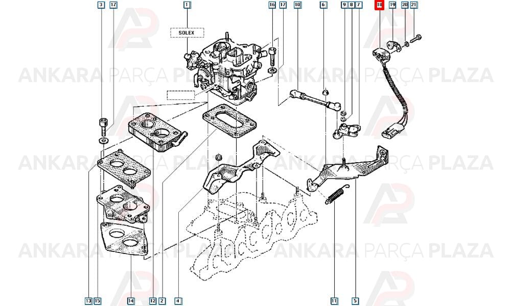 Potansiyemetre Kablosu Renault 9 Otomotik Vites Bva 7700739162