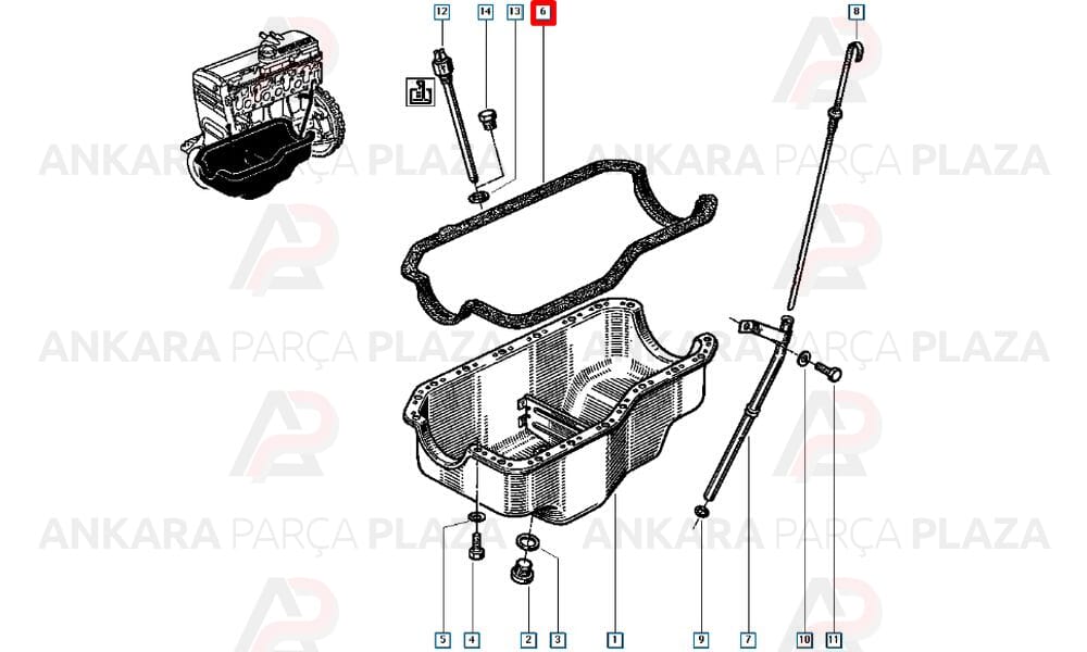Karter Contası Lastik Renault 9 Renault 19 Clio 1.4 Ie E6J E7J