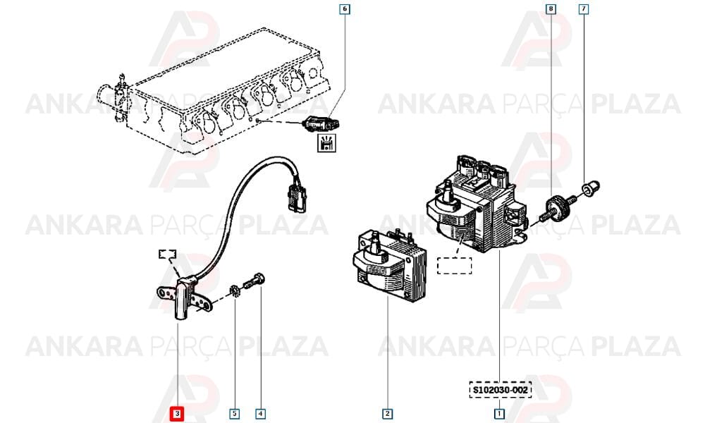 Krank Mil Sensörü Laguna Megane R21 Safrane Scenic 2.0 8V