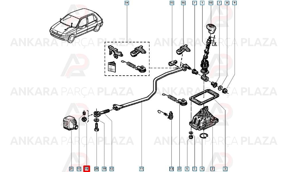 Renault 9 - 11 Megane Vites Kol Burcu Mtj
