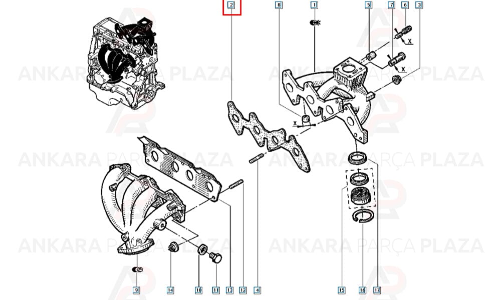 Renault R19 1.4 Clio Emme Manifold Contası Enjeksiyonlu Oto Conta