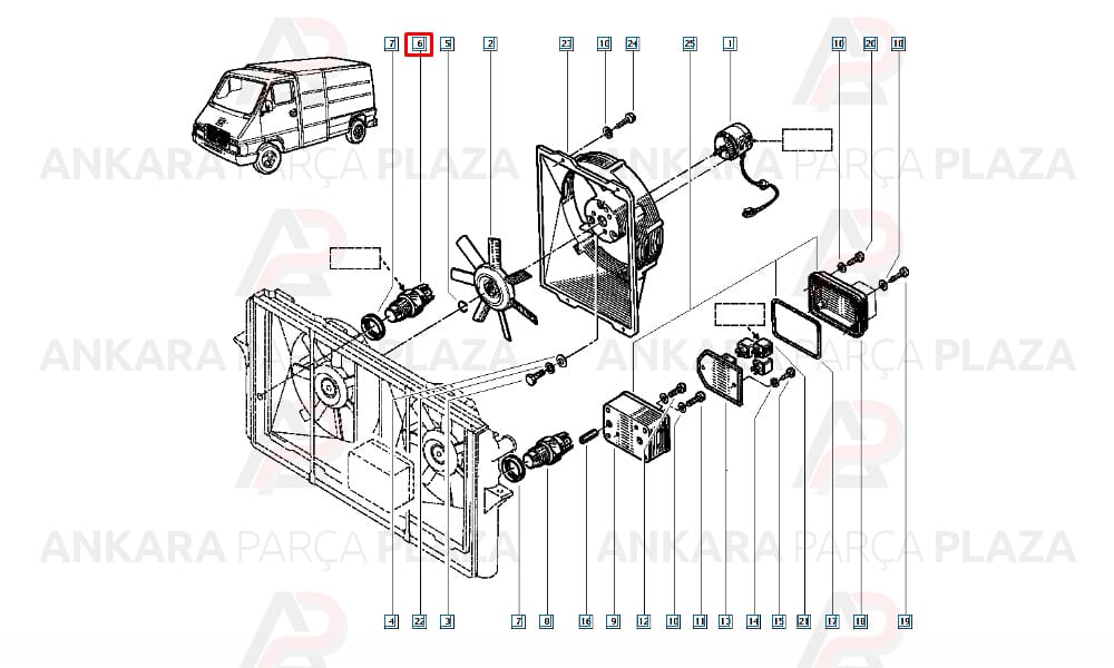 Doğan Şahin Kartal R9 R11 68 82C Soketli Fan Müşürü Fae
