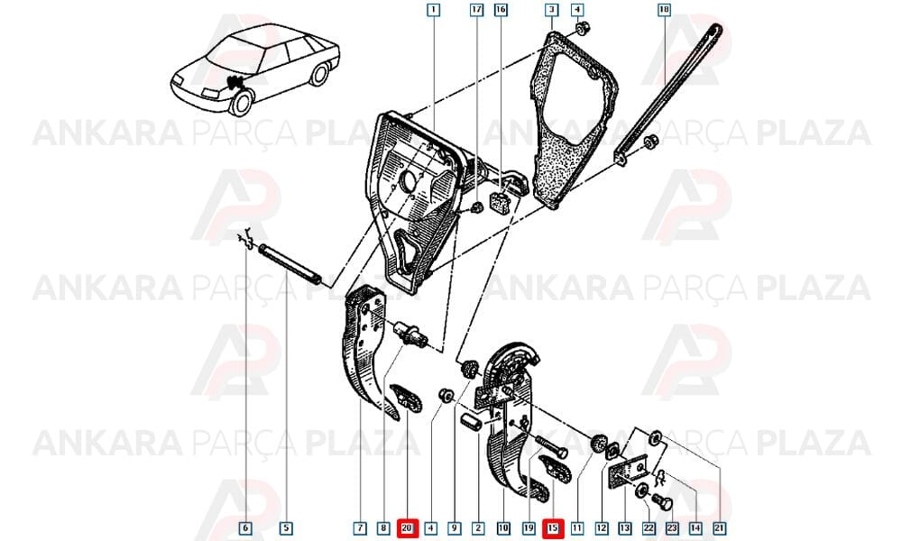R21 Pedal Lastiği 7700765318