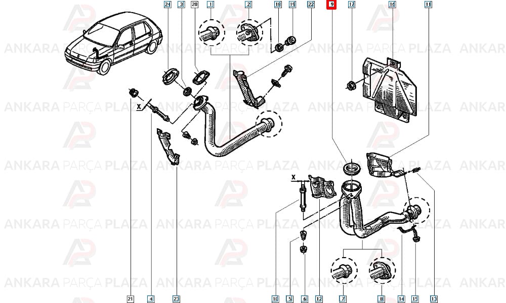 Egzoz Bileziği Halkası Renault 11 Renault 21 Flash